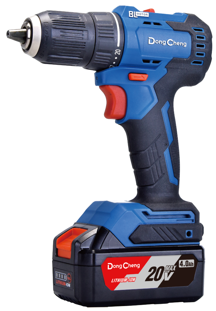 Аккумуляторная дрель-шуруповерт DongCheng DCJZ2050(TYPE EM), 20 В, 50 Нм, 2 акб 4 Ач, зу 2 А