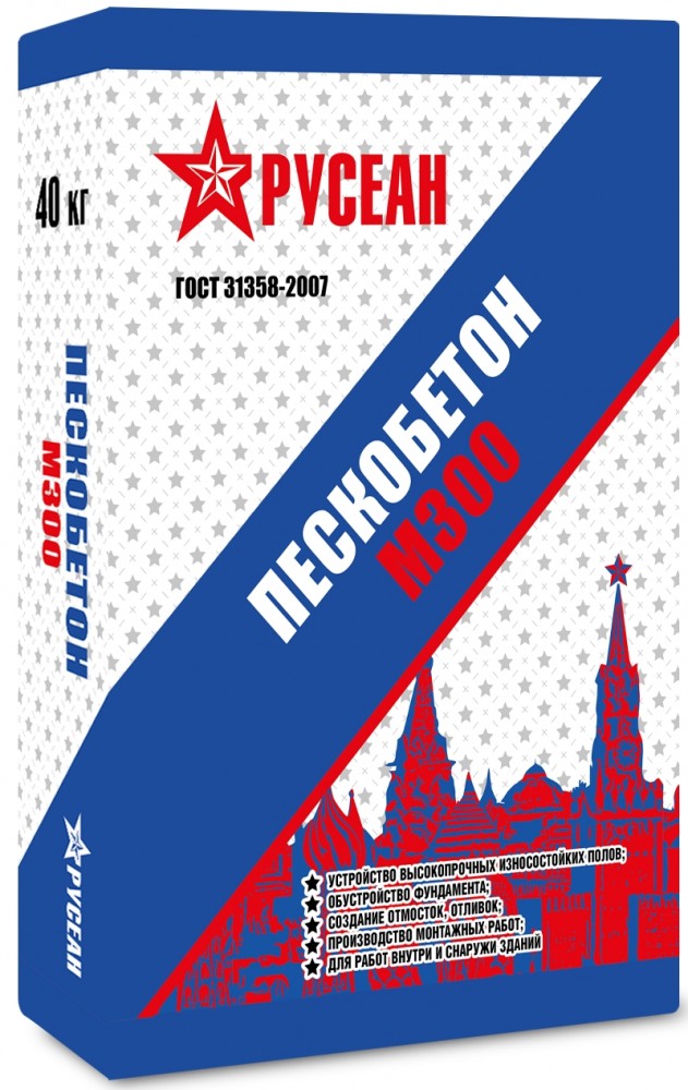 Пескобетон М-300 Русеан 40 кг