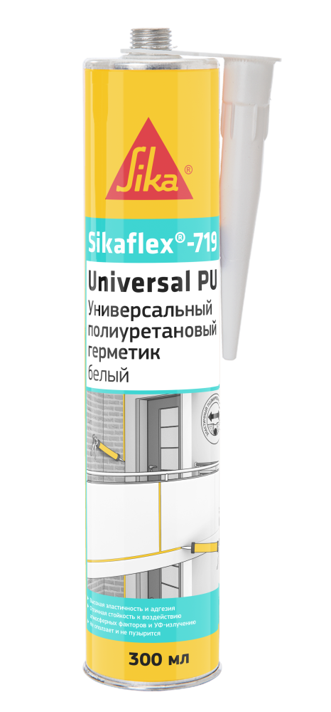 Универсальный эластичный полиуретановый герметик Sikaflex®-719 Universal PU бежевый 300 мл