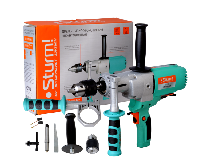 Дрель низкооборотистая Sturm! ID20165M