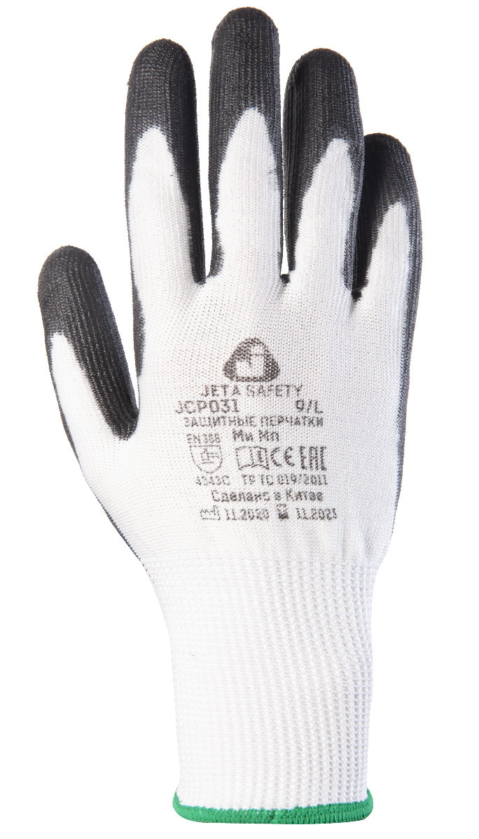 Перчатки для защиты от порезов (3 класс) с полиуретановым покрытием ладони JCP031-XXL Jeta Safety, разм. XXL