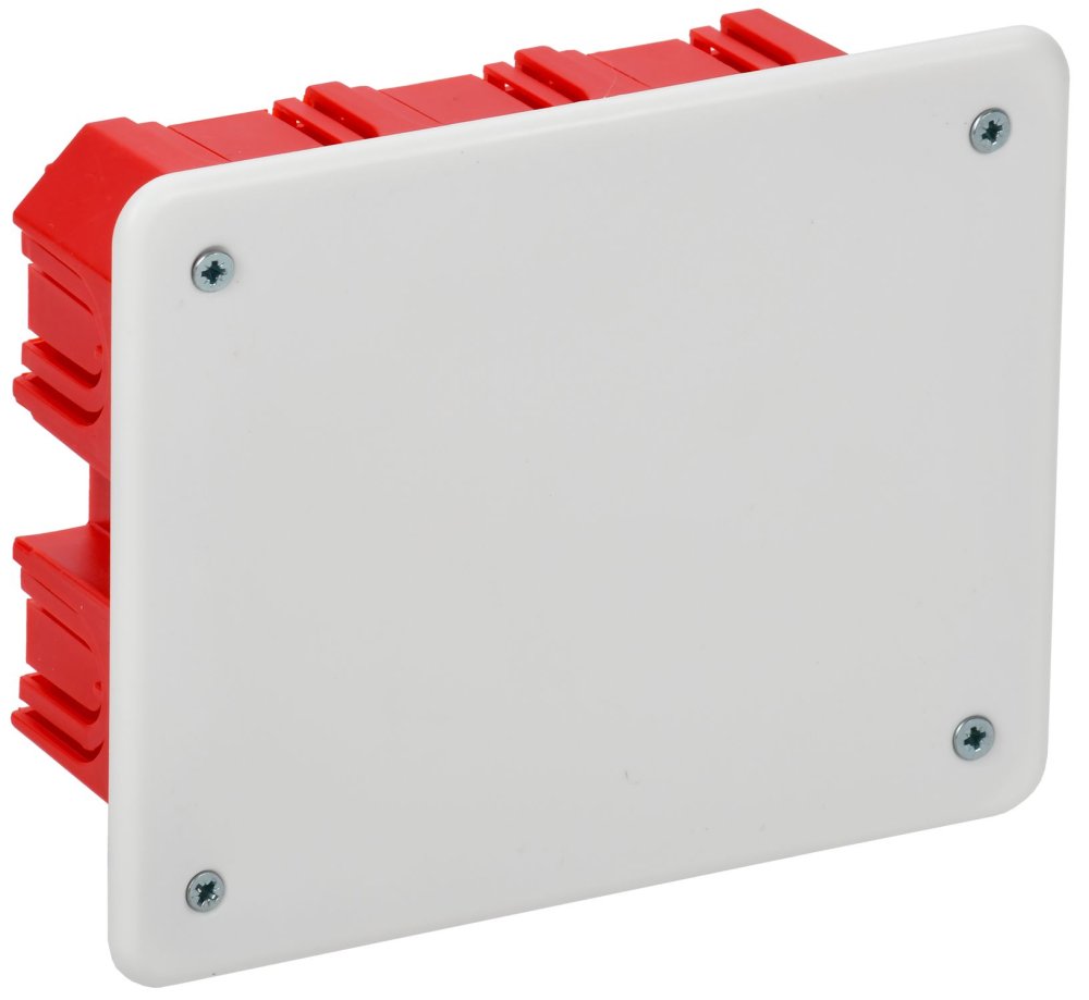 Коробка распаячная КМ41008 для твердых стен 120х92х45мм с саморезами с крышкой IEK