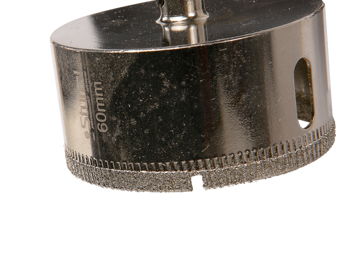 Коронка алмазн. По керам. Плитке и стеклу 60 х 55 мм,  с центрир. Сверл. Sturm!