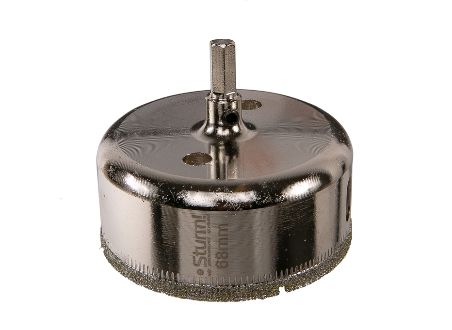 Коронка алмазн. По керам. Плитке и стеклу 68 х 55 мм,  с центрир. Сверл. Sturm!