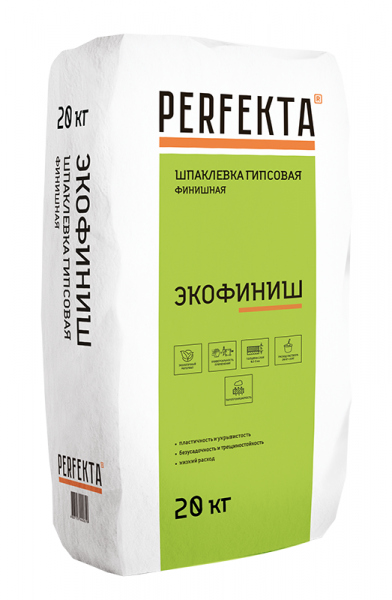 Шпаклевка гипсовая финишная Экофиниш, 20 кг