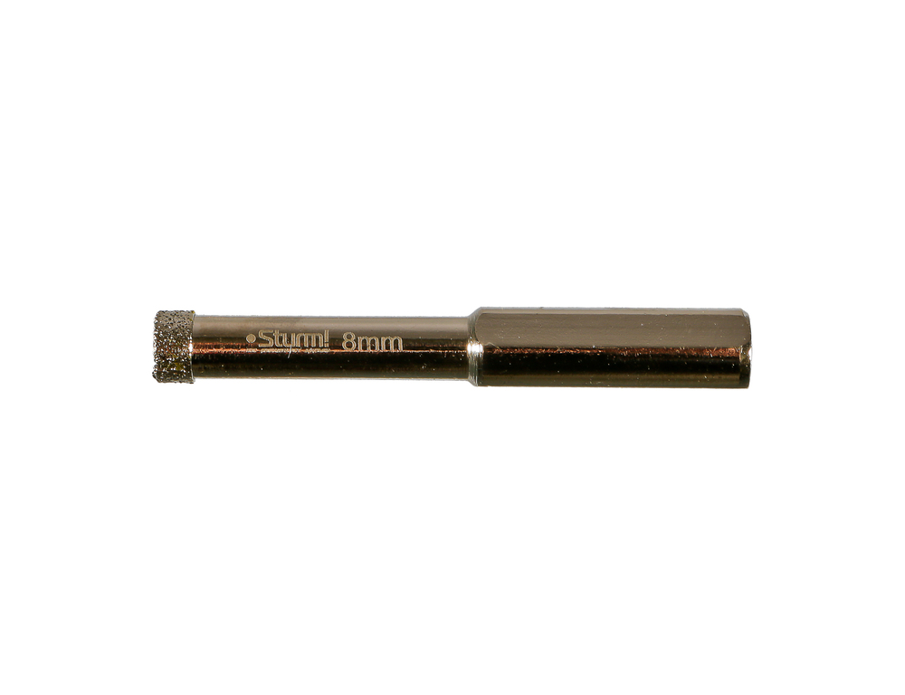 Коронка алмазная по керамограниту 8 х 65 мм, блистер, Sturm!