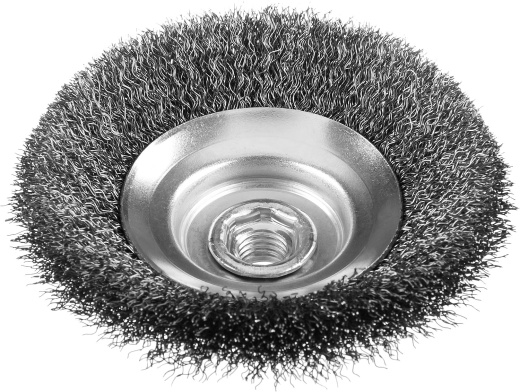 ЗУБР 100 мм, витая латунированная стальная проволока, 0.3 мм, щетка коническая , Профессионал (35265-100)