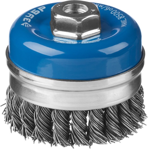 ЗУБР 80 мм, стальная проволока, 0.8 мм, Щетка чашечная, Профессионал (35271-080)