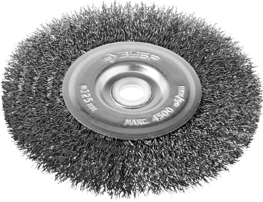 ЗУБР 125 мм, витая стальная проволока, 0.3 мм, Щетка дисковая, Профессионал (35185-125)