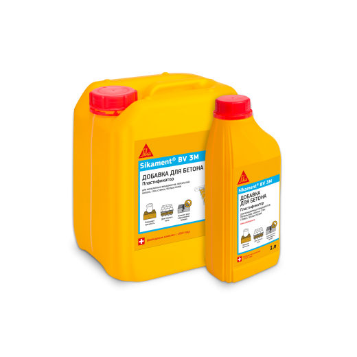Универсальная пластифицирующая добавка для бетонов и растворов Sikament BV 3M 5 л