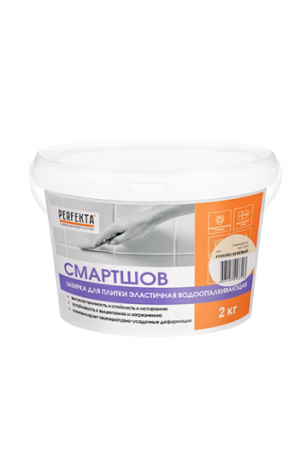 Затирка для плитки эластичная водоотталкивающая Смартшов кремово-бежевый, 2 кг