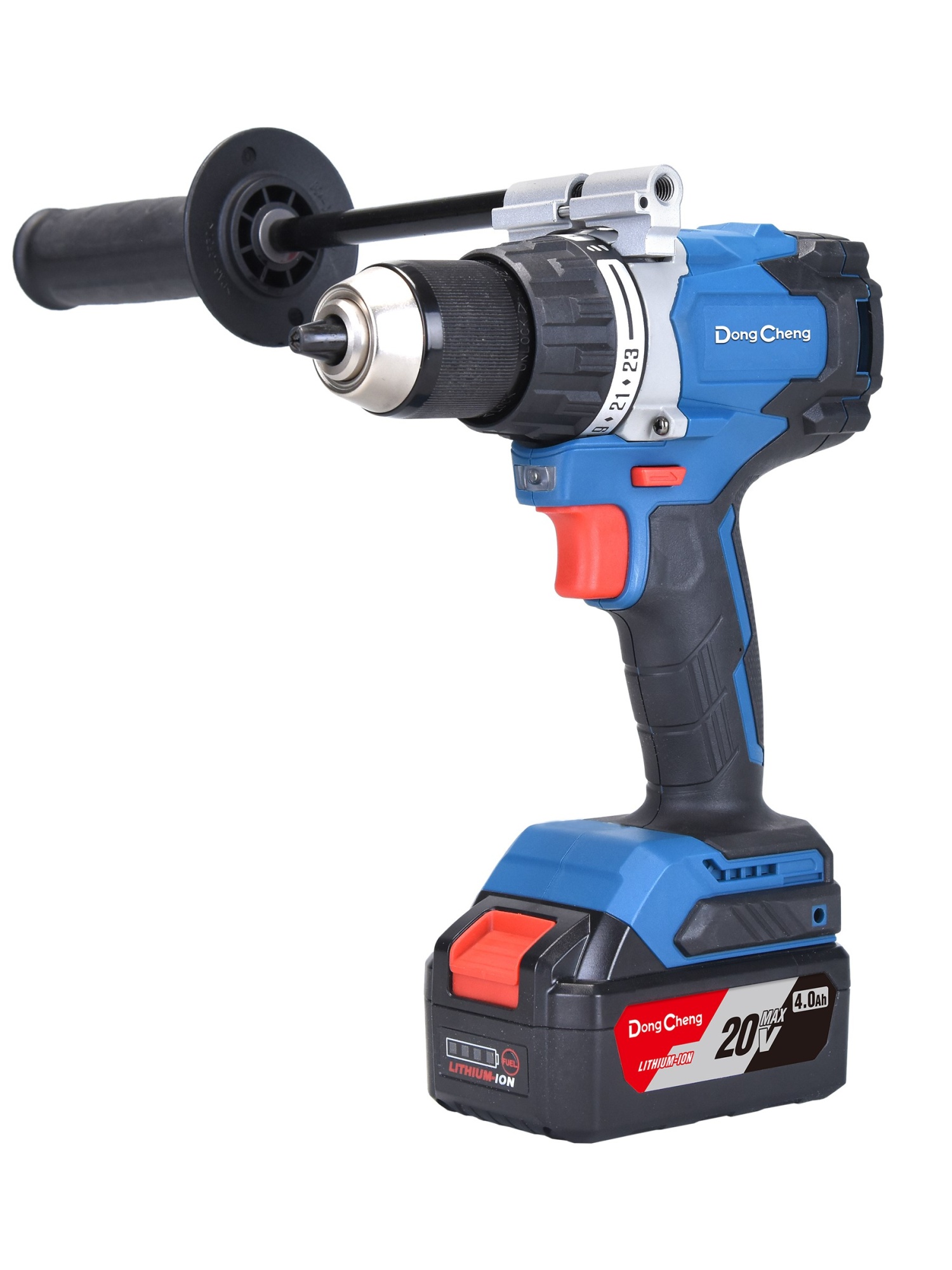 Аккумуляторная дрель-шуруповерт DongCheng DCJZ06-13(TYPE EM), 20 В, 120 Нм, 2 акб 4 Ач, зу 2 А