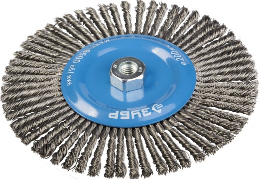 ЗУБР 200 мм, стальная проволока, 0.5 мм, Щетка дисковая, ЭКСПЕРТ (35192-200)