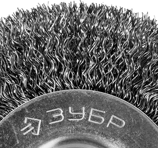 ЗУБР 100 мм, витая стальная проволока, 0.3 мм, Щетка дисковая , Профессионал (35185-100)