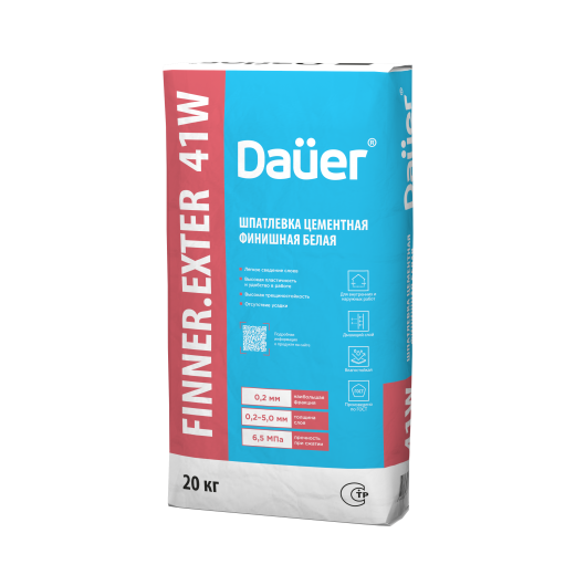 FINNER 41 W Шпатлевка цементная финишная белая 20 кг