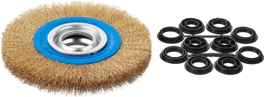 ЗУБР 150 мм, витая стальная латунированная проволока, 0.3 мм Щетка дисковая, Профессионал (35186-150)