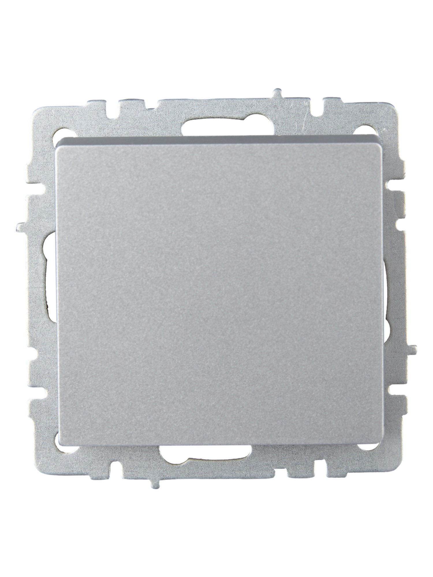 BRITE Выключатель 1-клавишный 10А ВС10-1-0-БрА алюминий IEK