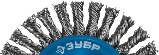 ЗУБР 100 мм, М14, жгутированная стальная проволока, 0.5 мм, Щетка дисковая, Профессионал (35192-100)