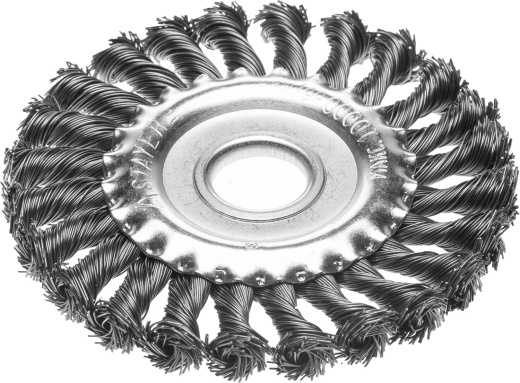 STAYER 175 мм, жгутированная стальная проволока, 0.5 мм, Щетка дисковая, PROFESSIONAL (35120-175)