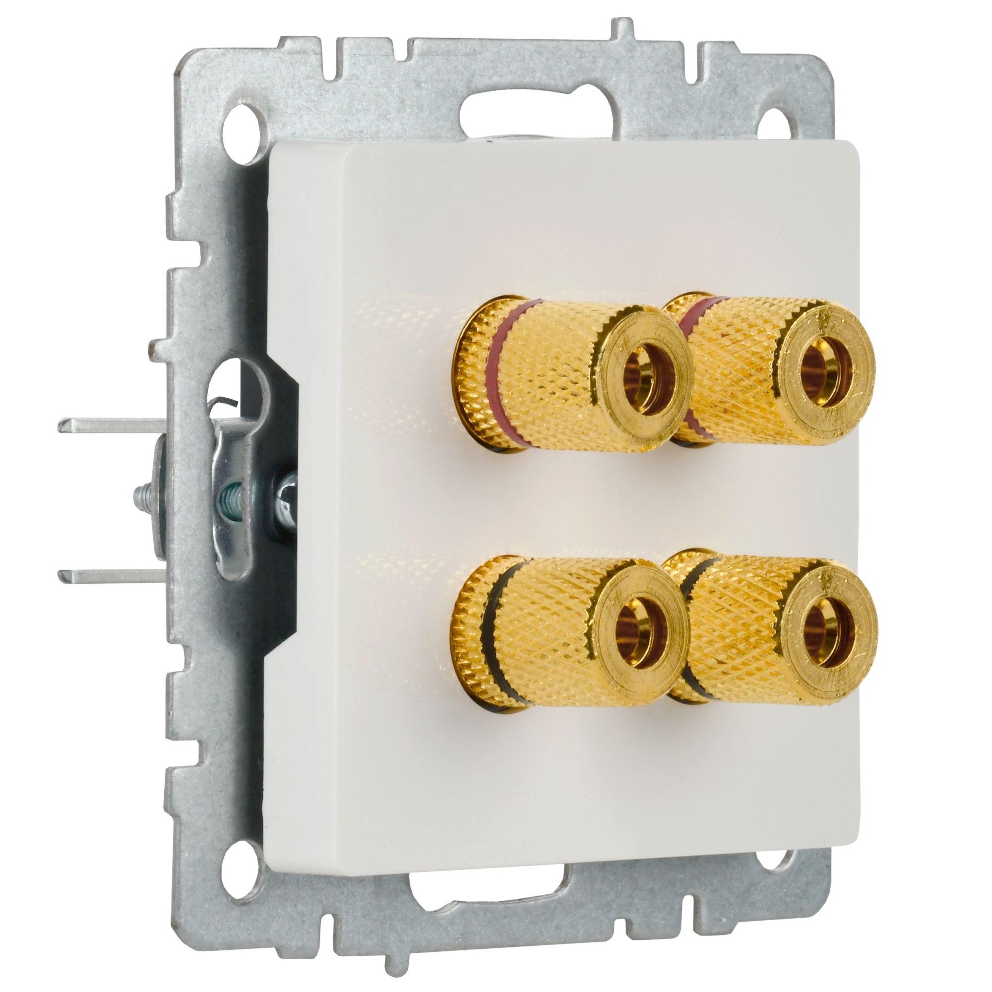 BRITE Аудиорозетка 4-местная РА10-БрБ белый IEK