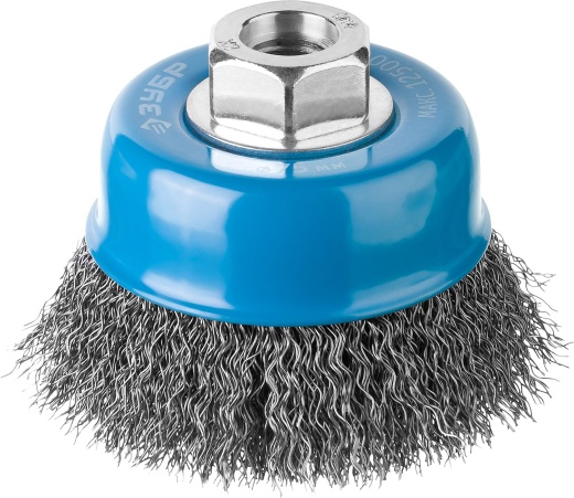 ЗУБР 75 мм, витая стальная проволока, 0.3 мм, Щетка чашечная, Профессионал (35261-075)