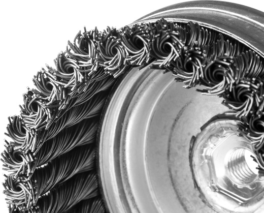 ЗУБР 120мм, М14 жгутированная стальная проволока, 0.5 мм, Щетка чашечная усиленная, Профессионал (35271-120)