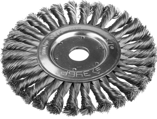 ЗУБР 175 мм, стальная проволока, 0.5 мм, Щетка дисковая, ЭКСПЕРТ (35190-175)