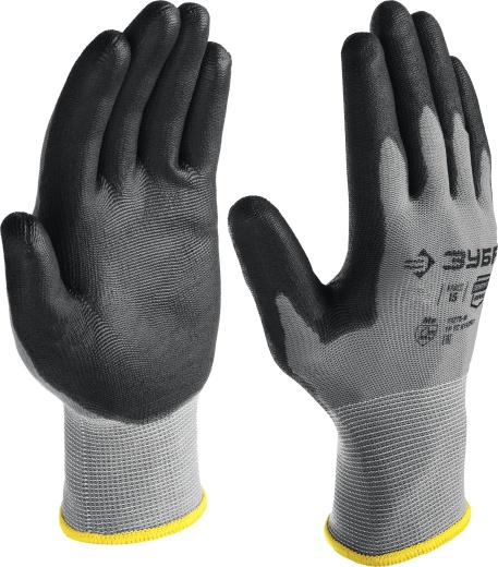 ЗУБР ТОЧНАЯ РАБОТА, тонкое покрытие для точных работ, размер L, перчатки с полиуретановым покрытием, Профессионал (11275-L)