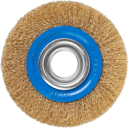 ЗУБР 150 мм, витая стальная латунированная проволока, 0.3 мм Щетка дисковая, Профессионал (35186-150)